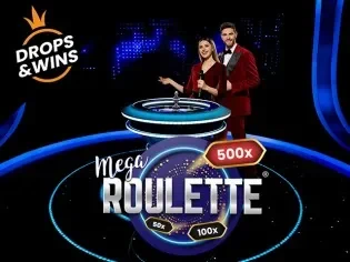 mega roulette drops and wins